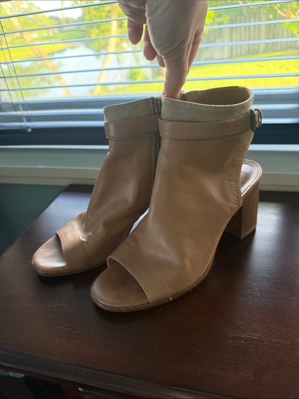 Vince 5.5 Ankle Boots Open Toe
